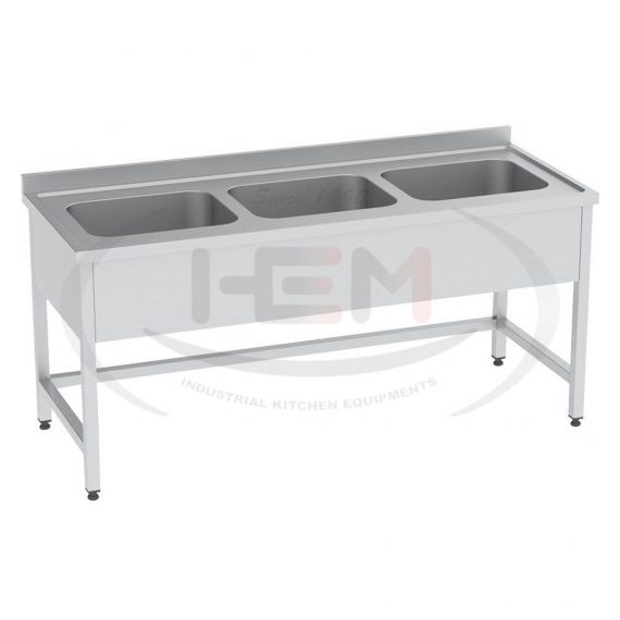 Spalator Inox Cu 3 Cuve 180x60x85