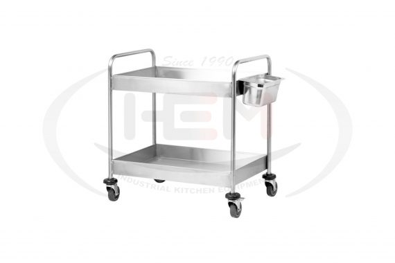 Carucior Servire/Debarasare Cu 2 Bazine 80x55x95 Cm