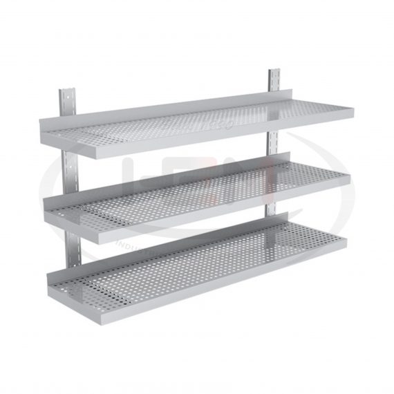Polita De Perete Cu 3 Nivele Perforate 140×30