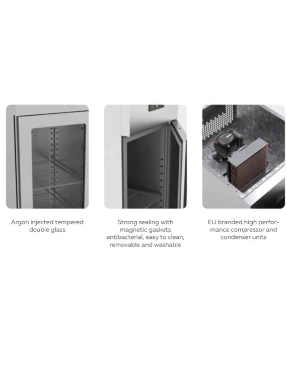 Dulap Frigorific Refrigerare Cu 2 Usi De Sticla 1200 Litri Motor Jos