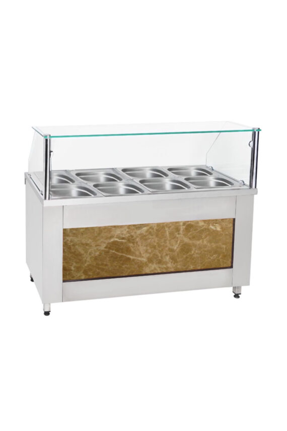Vitrina Calda Tip Bain-Marie 4 GN 1/1, Model BROWN STONE